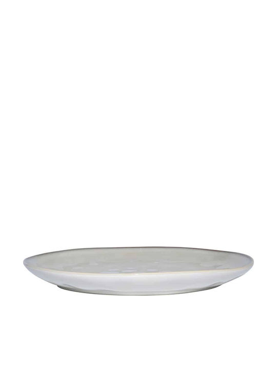 Estia Vignette Stoneware Πιάτο Ρηχό Κεραμικό Λευκό με Διάμετρο 27cm