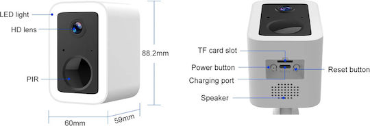Vstarcam CB554 IP Surveillance Camera Wi-Fi Full HD+ 3MP Waterproof Battery Powered with Two-Way Communication