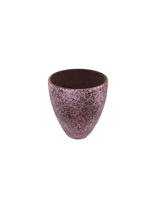 Pot Ceramic Pink-dark Brown