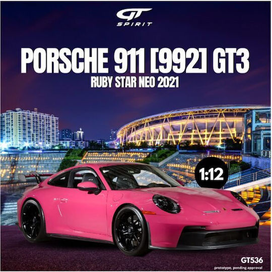 Machetă Mașină Porsche 911 992 GT3 Ruby Star Neo 2021 Scara 1:12 GT Spirit GT536