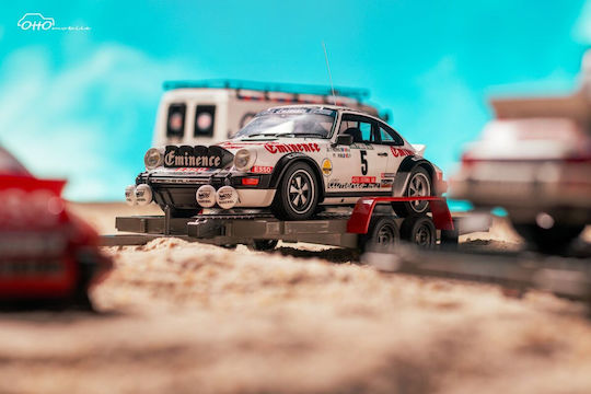 Set Machete Auto Citroen C35 Almeras Service Cu Remorcă Auto Rallye De Portugal 1981 Scara 1:18 Ot374