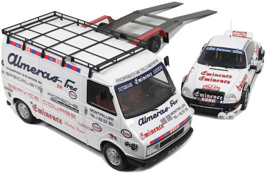 Set Machete Auto Citroen C35 Almeras Service Cu Remorcă Auto Rallye De Portugal 1981 Scara 1:18 Ot374