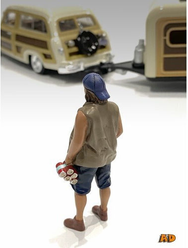 Set 5 Figurine Campers 1:18 American Diorama