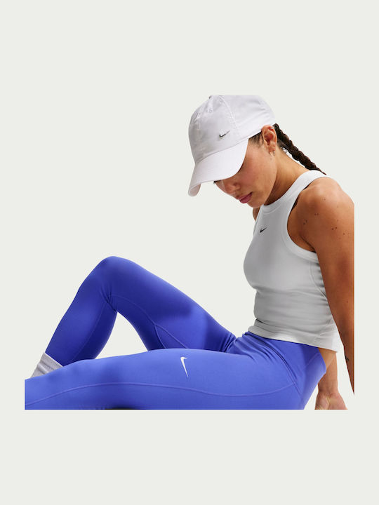 Dri-Fit One Schulung Frauen Lang Leggings Hochgeschnitten Sapphire / White