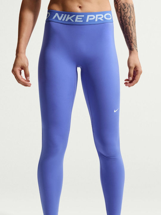 Mid-rise Women's Long Training Legging Dri-Fit Sapphire / White