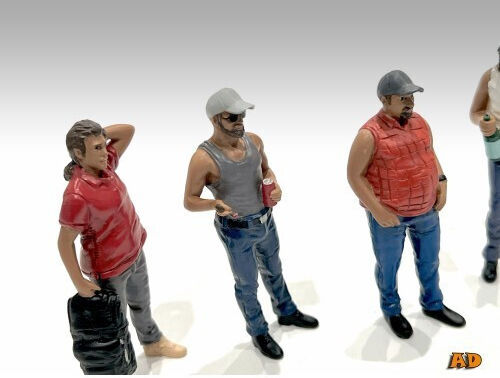 Set 5 Figurine Campers 1:18 American Diorama