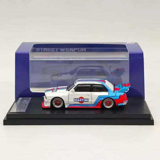 Macheta Auto Bmw E30 Martini Alb 1:64 Street Weapon