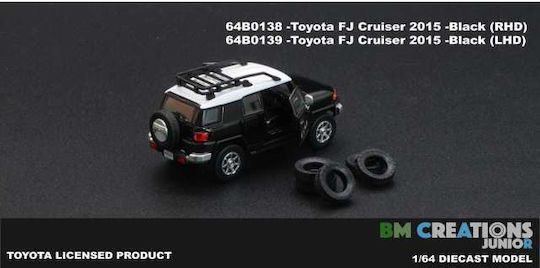 Machetă Mașină Toyota Fj Cruiser 2015 Negru 1:64 BM Creations