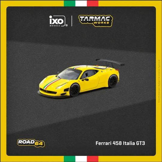 Макет Автомобил Ferrari 458 Italia GT3 Жълт Tarmac Works