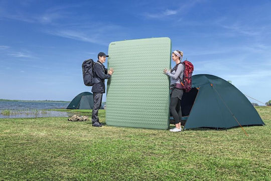 Bestway Self-Inflating Single Camping Sleeping Mat Thickness 11cm in Green color
