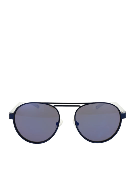 Champion Men's Sunglasses with Navy Blue Metallic Frame and Grey Lenses CU5153-55C04