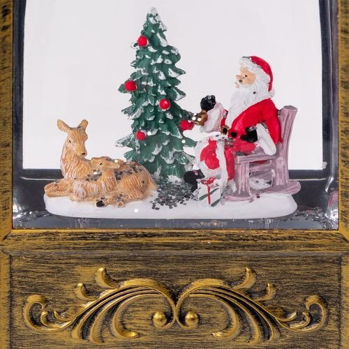 Christmas Snowball Illuminated with Santa Claus 11x24cm