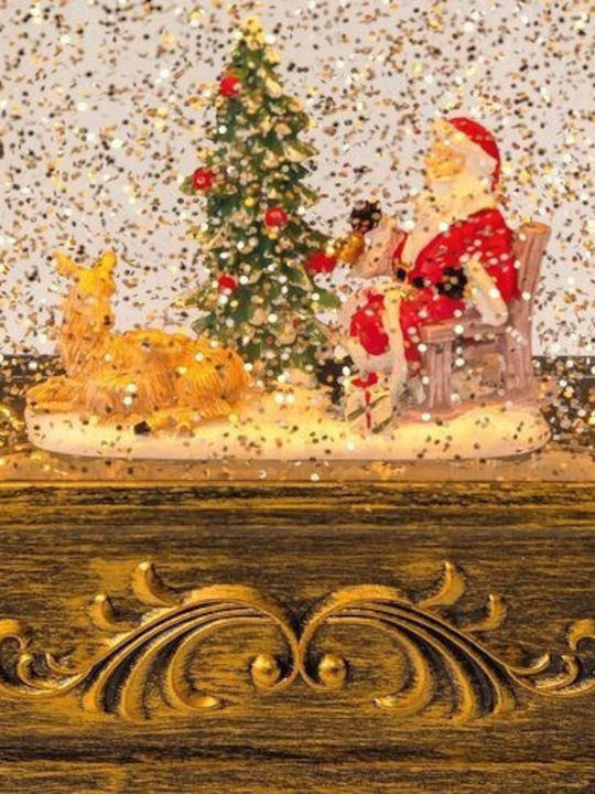 Christmas Snowball Illuminated with Santa Claus 11x24cm