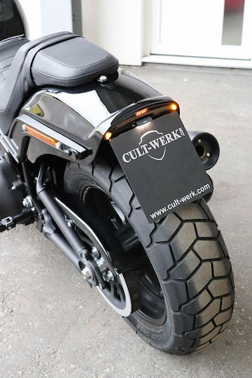 Cult Werk Motorrad-Kennzeichenhalter Und -rahmen Hd-bro079