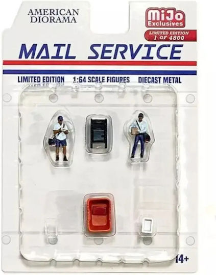 Accessorii Set Abbildung Postdienst Maßstab 1:64 American Diorama