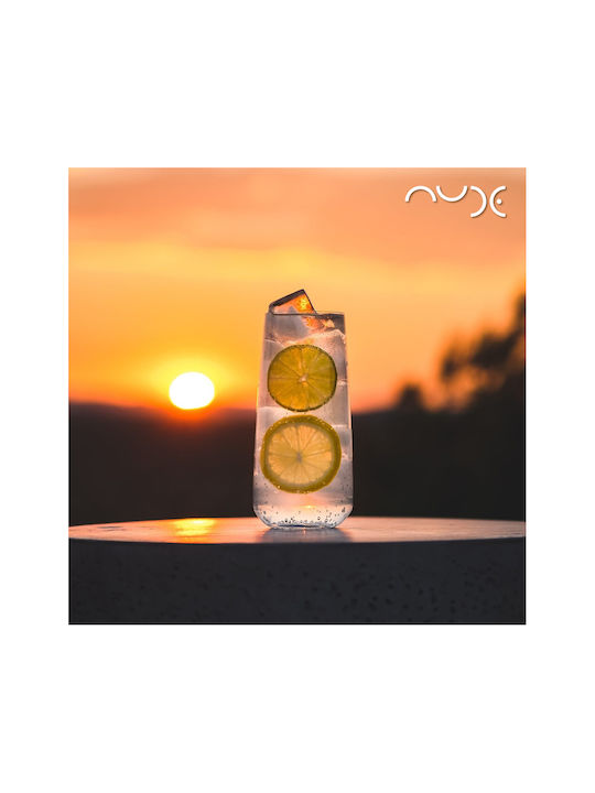 Espiel Nude Mirage Set Gläser Wasser aus Glas in Weiß Farbe 480ml 4Stück