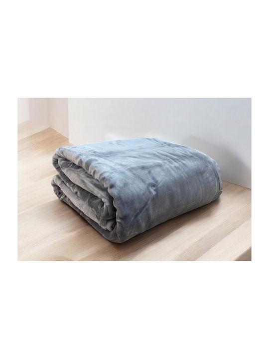 Linea Home Pătură Catifea Dublă 200x240cm Gri
