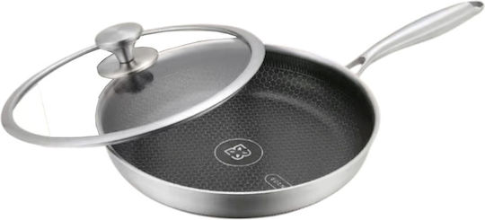 Edenberg Pan With Lid made of Stainless Steel with Non-Stick Coating 28cm