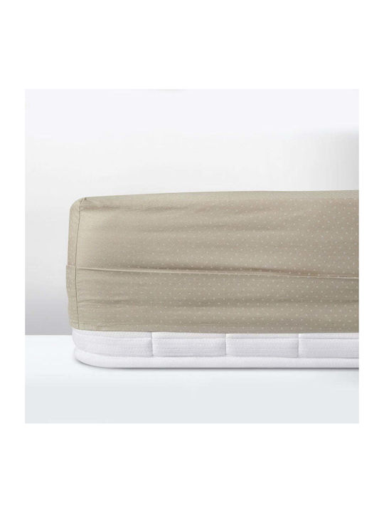 Cannon Sheet King Size with Elastic 180x200+40cm. Imperial Polka Dot Light Grey