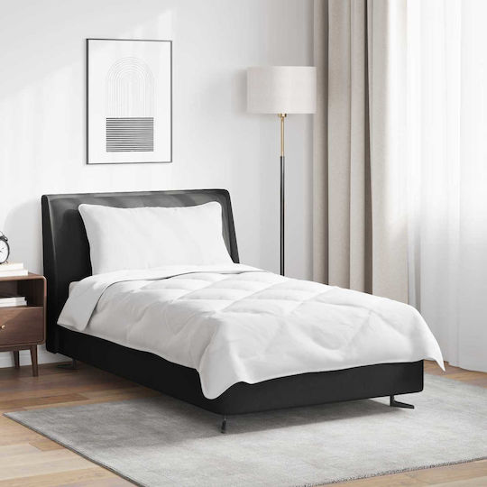 vidaXL Duvet Cover Set Single with Pillowcase 135x220 White