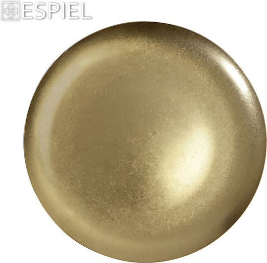 Espiel Snow Plate Shallow Inox Gold with Diameter 26cm 2pcs