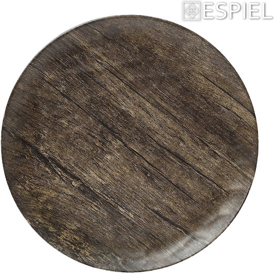 Espiel Shallow Plate Plate Shallow Wooden Green 28cm 6pcs