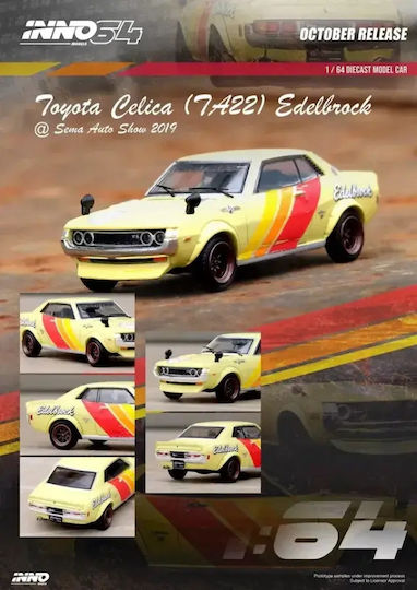 Machetă Mașină Toyota Celica 1600gt Ta22 Edelbrock 2019 Scara 1:64 Inno64