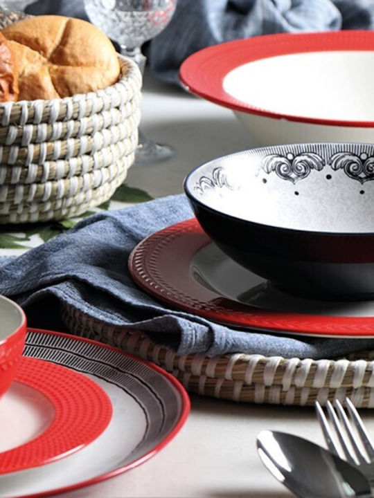 Espiel Roma Plate Shallow Ceramic Black 27cm 6pcs