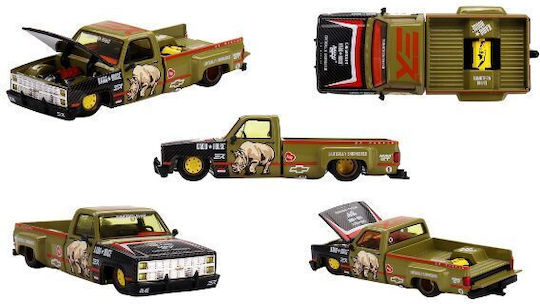Machetă Auto Chevrolet Silverado Rinocer Sumatran 1980 Scara 1:64 Mini GT KHMG153