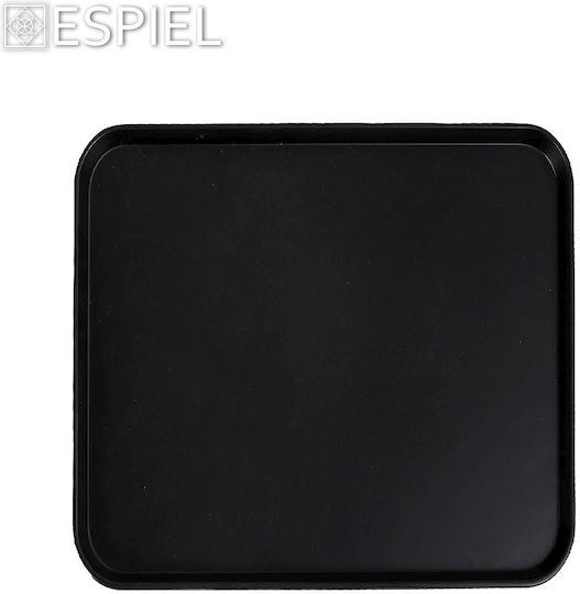 Espiel Gravity Matt Farfurie Deșert Pătrat din Melamină Negru 22x22cm 6buc