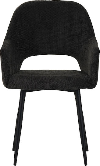 Dining Room Metallic Armchair Anthracite 53x61x84cm 2pcs