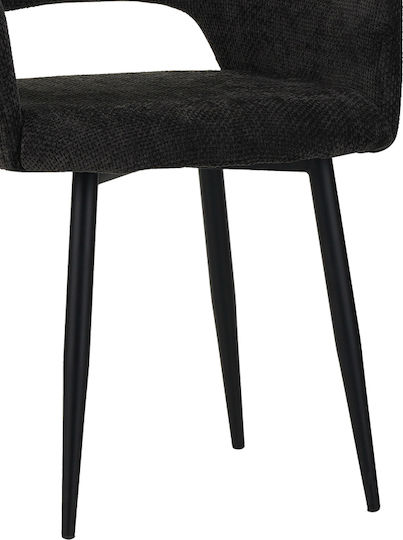 Dining Room Metallic Armchair Anthracite 53x61x84cm 2pcs