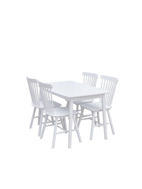 Setra Dining Room Wooden Chair White 50x51x90cm 2pcs