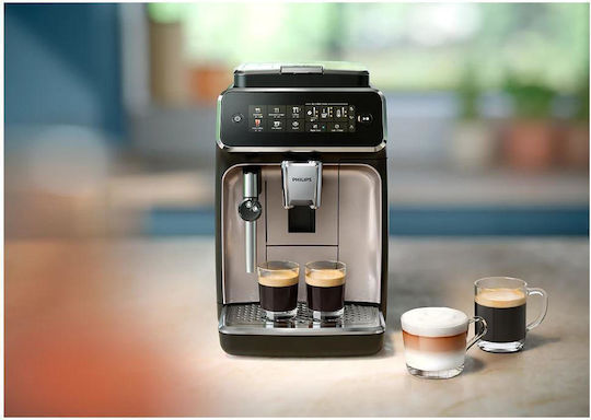 Philips Series 3300 Automatic Espresso Machine 1500W Pressure 15bar for Cappuccino with Grinder Silver