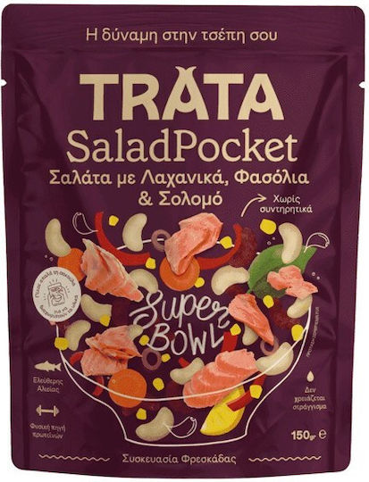 Salmon Salad Beans & Vegetables Salad Pocket Trata 150g