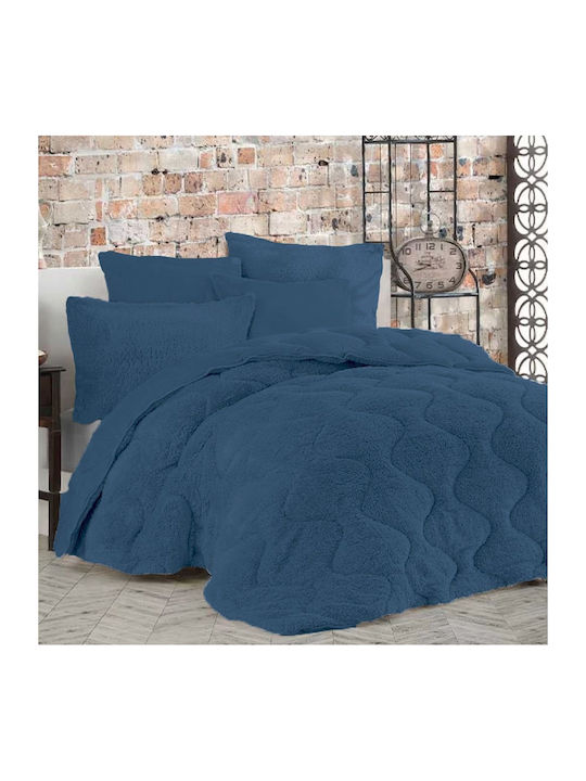 Homeone Duvet Cover Set Queen 220x240cm Blue 3pcs 300 GSMGsm