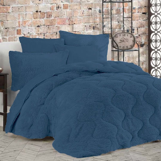Homeone Duvet Cover Set Single 160x220cm Blue 2pcs 300 GSMGsm