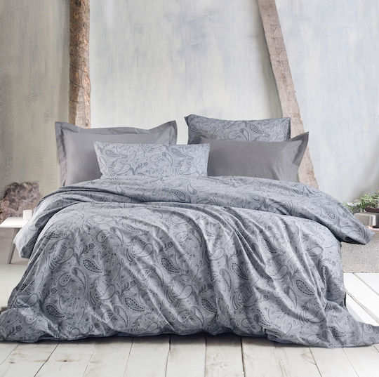 Rythmos Σετ Υπέρδιπλο 220x240εκ. Lovetta Γκρί 3τμχ