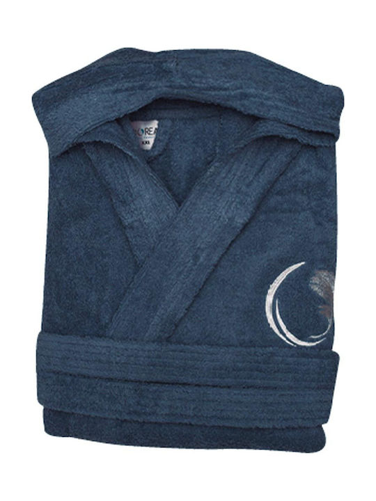 Borea Bathrobe with Hood Petrol 420gr/m²