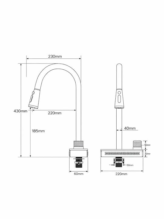 Tema Kitchen Faucet Counter Brushed Nickel