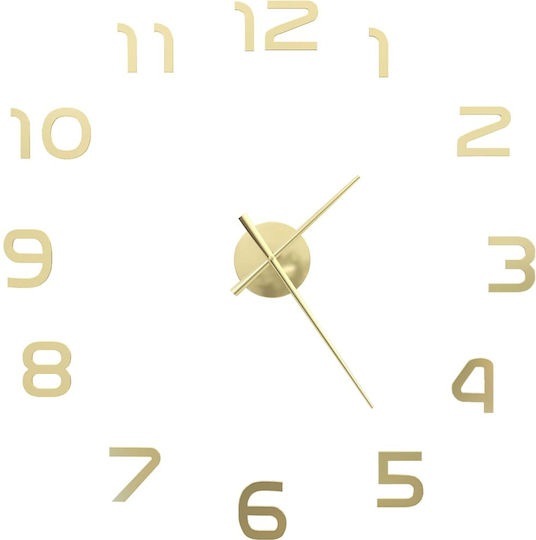 vidaXL 3D Wall Clock Sticker Mirror Silver Ø100cm