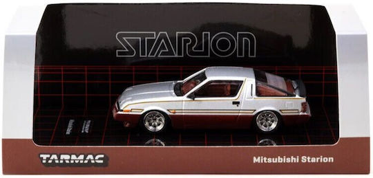 Macheta Auto Mitsubishi Starion Rosu Alb 1:64 Tarmac