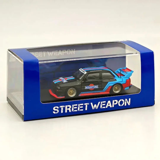 Macheta Auto Bmw E30 Martini Negru 1:64 Street Weapon