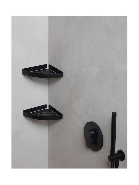 Bronze Art Vertigo Επιτοίχια Σπογγοθήκη Μεταλλική Ασημί