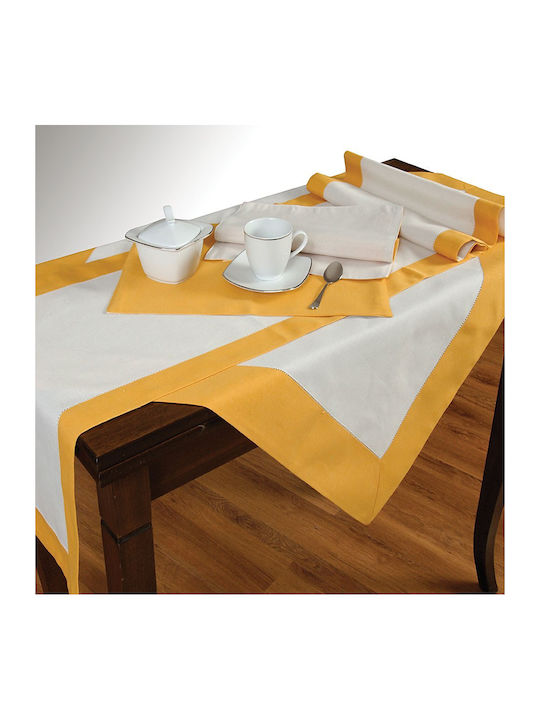 Viopros Runner Cotton Set 2 Pieces Yellow/Beige 40x150cm
