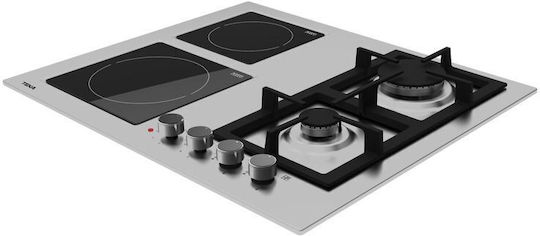 Teka Εστία Υγραερίου & Ρεύματος Αυτόνομη Inox 60x51εκ. Ασημί