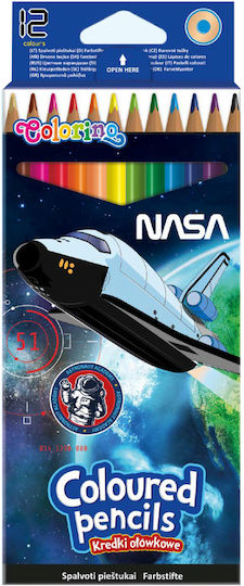 Creioane Colorate 12 Culori Nasa Colorino
