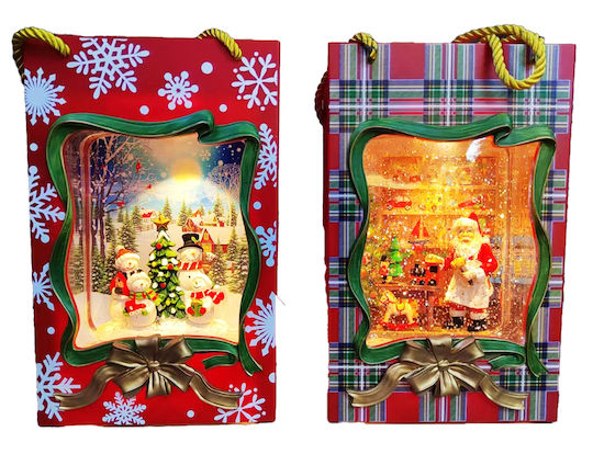 Christmas Decorative Gift Lighted with Santa Claus 15x23.5cm