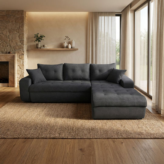 Virginia Ecke Sofa Sofa mit Rechte Ecke & Stauraum Gray 246x190cm