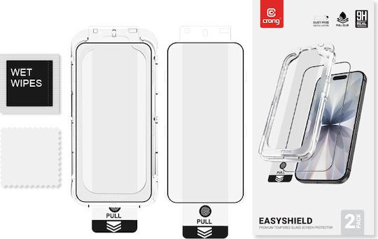 Crong Tempered Glass 2τμχ Μαύρο (iPhone 17 Pro Max / iPhone 16 Pro Max)